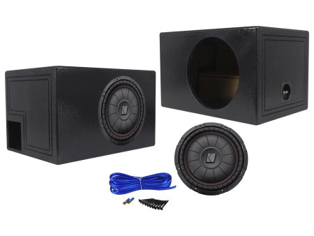 Kicker 43CVT124 COMPVT 12  800 Watt Car Subwoofer + Vented Sub Box Enclosure Fashion