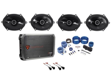 Kicker 6x8  Factory Speaker Replacement Kit +4-Ch Amp For 99-02 Ford Expedition For Sale