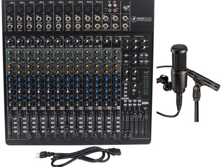 New Mackie 1642VLZ4 16 Channel Mixer Bundle+AT2041SP Recording Mic Package Online now