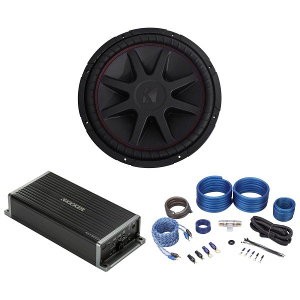 Kicker 43CVR152 COMPVR 15  1000w Car Subwoofer Sub+Mono Smart Sub Amplifier on Sale