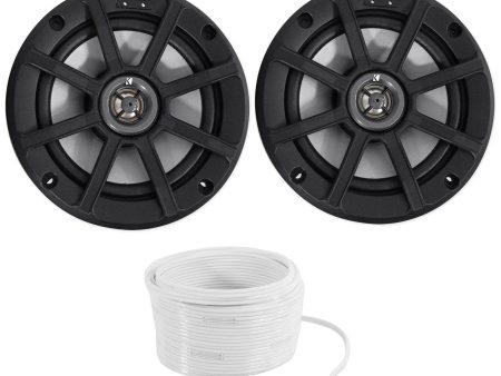 (2) Kicker 42PSC652 PSC65 6.5  240w Motorcycle ATV Marine Speakers+Marine Wire Online now