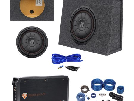 Kicker 43CVT124 COMPVT 800w 12  Shallow Subwoofer+Sealed Box+Amplifier+Wire Kit Cheap