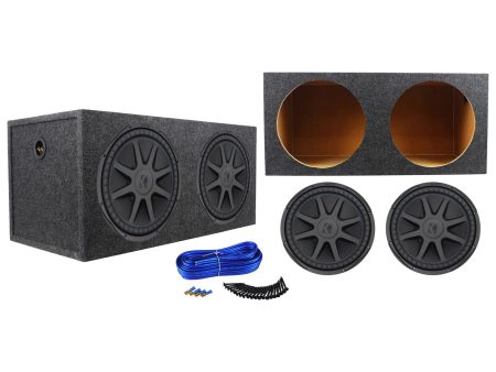 (2) Kicker 44CVX152 15  CVX 2000w RMS Car Subwoofers+Sealed Sub Box Enclosure For Cheap