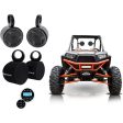 (2) Rockville 5.25  Tower Speakers+Covers+Bluetooth Receiver For RZR ATV UTV Cheap