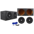 2) KICKER 43C154 Comp 15  1000 Watt Car Subwoofers Subs+Sealed Sub Box Enclosure Fashion