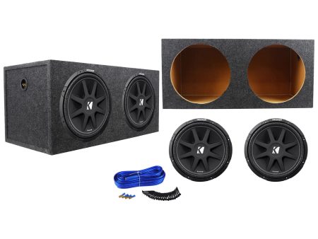 2) KICKER 43C154 Comp 15  1000 Watt Car Subwoofers Subs+Sealed Sub Box Enclosure Fashion