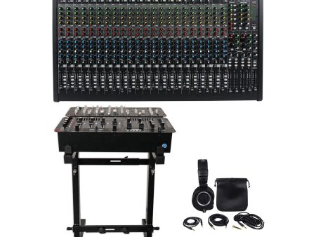 Mackie 2404VLZ4 24-Channel 4-Bus FX Mixer w  USB + ATH-M50X Headphones + Stand Hot on Sale