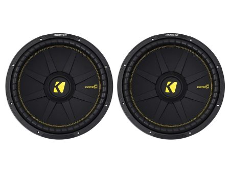 (2) KICKER 44CWCS154 CompC 15  2400w SVC 4-Ohm Car Audio Subwoofers Subs CWCS154 Online Hot Sale