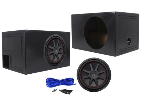 Kicker 43CVR124 COMPVR 12  800 Watt Subwoofer+Vented Sub Box Enclosure CVR12-4 Hot on Sale