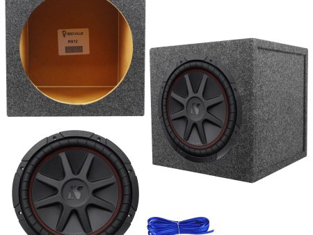 Kicker 43CVR124 COMPVR 12  800 Watt Subwoofer+Sealed Sub Box Enclosure CVR12-4 Hot on Sale