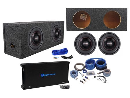 (2) American Bass XFL-1022 2000w 10  Subwoofers+Sealed Box+Mono Amplifier+Wires Discount