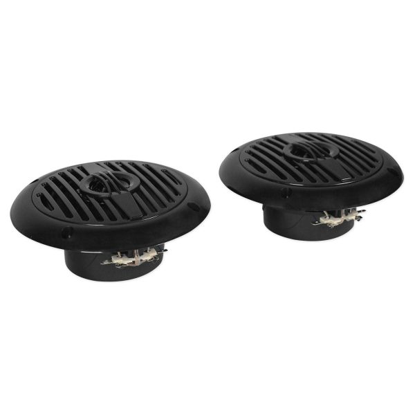 (4) Rockville 4  Chrome Tower Speakers+Hifonics Amp+Bluetooth For ATV UTV Cart Supply