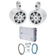 Pair Kicker 41KM604W 6.5  150w Marine Wakeboard Tower Speakers+Amplifier+Amp Kit Fashion