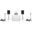 2 Rockville RPG10BT 10  600w DJ PA Speakers+Bluetooth+LED Stands+Facade+2 Mics Cheap