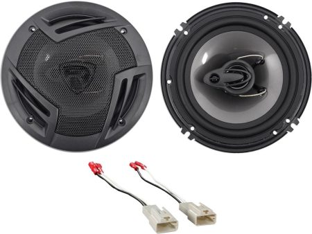 Rockville 6.5  Front Factory Speaker Replacement Kit For 2003-08 Toyota Corolla Cheap