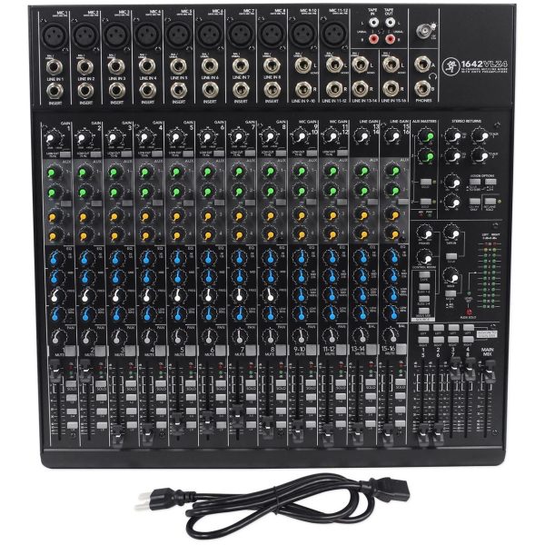 New Mackie 1642VLZ4 16 Channel Mixer Bundle+Rack Mount Kit+XLR Cables+Mic Stand Online Hot Sale