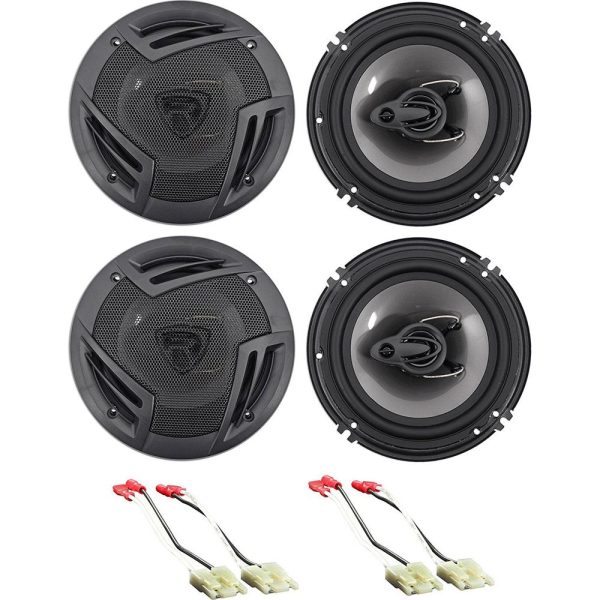 Rockville 6.5  Front+Rear Speaker Replacement For 1993-1995 Jeep Grand Cherokee For Cheap