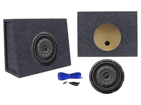 Kicker 43CVT104 COMPVT 800w 10  Shallow Slim Car Audio Subwoofer+Sealed Sub Box For Discount