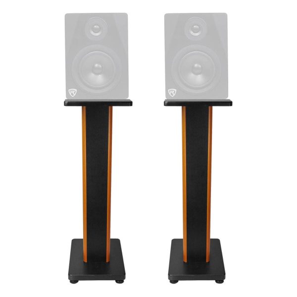 (2) Rockville 28  2-Tone Studio Monitor Speaker Stands For Rockville APM5B Supply