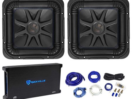 2) Kicker L7S102 10  1200w 2 Ohm Solo Baric L7S Car Subs+1500w Amplifier+Amp Kit Online Sale