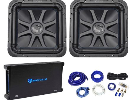 (2) Kicker L7S122 12  1500W Solobaric L7S 2-Ohm Car Subs+1500W Amplifier+Amp Kit For Cheap