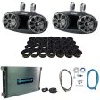 Kicker 41KMT674 6.75  300W RMS Marine Wakeboard Tower Speakers+4-Channel Amp Online Sale