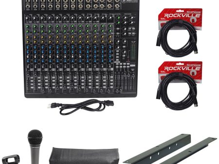 New Mackie 1642VLZ4 16-ch.Compact Mixer w  10 ONYX Preamps+Mic+Cables+Rack Mount For Cheap