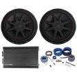 (2) Kicker 43CVR152 COMPVR 15  2000w Car Audio Subwoofers+Mono Amplifier+Amp Kit Online Sale