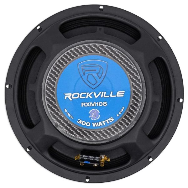 Rockville RXM108 10  600 Watt 8 Ohm SPL Car Midrange Mid-Bass Speaker w  Bullet Cheap