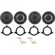 Rockville 6.5  Front+Rear Speaker Replacement For 1996-1998 Jeep Grand Cherokee For Cheap