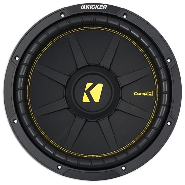 (2) Kicker 44CWCD124 CompC 12  1200w DVC 4-Ohm Car Subs+Mono Amplifier+Amp Kit Online now