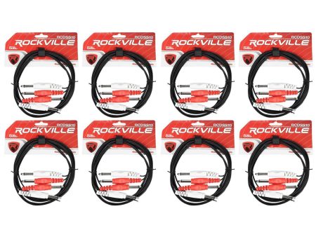 8 Rockville RCDSS10B 10  Dual Mono 1 4  TS to Same Cable on Sale