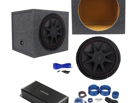 Kicker 43CVR152 COMPVR 15  1000w Car Subwoofer+Mono Smart Sub Amplifier+Box For Discount