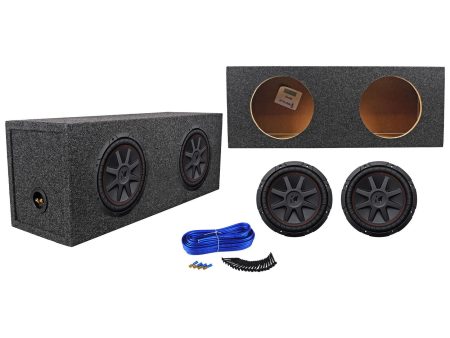 2) Kicker 43CVR104 COMPVR 1400 Watt 10  Car Subwoofers+Sealed Sub Box Enclosure Online Sale