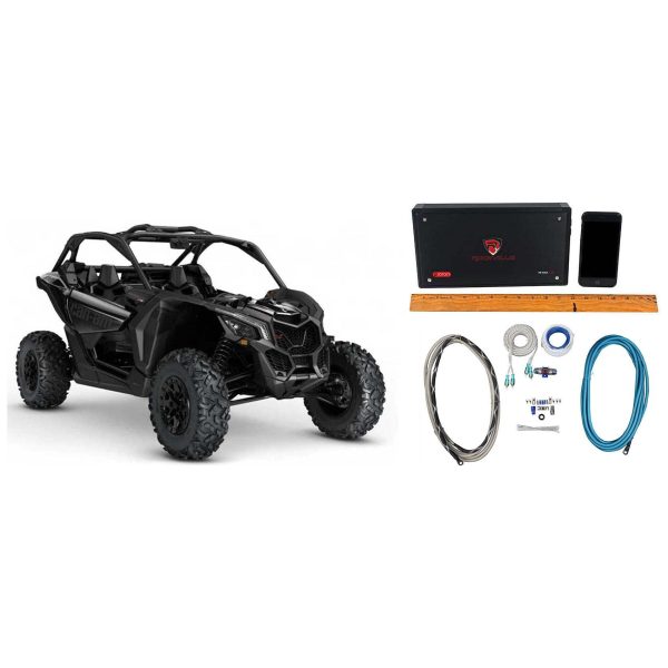 Rockville RXD-T2 2400w 2-Channel Amplifier+Amp Kit For Can-Am Maverick ATV UTV Online Hot Sale