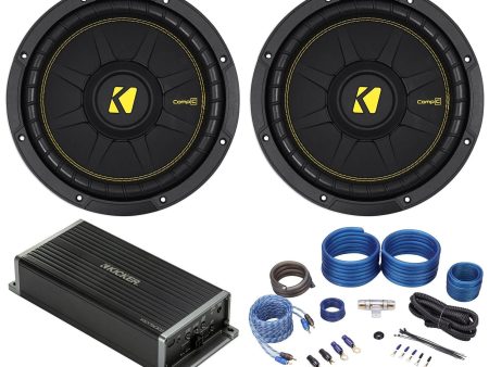 (2) KICKER 44CWCD104 CompC 10  500w Subwoofers+Mono Smart Sub Amplifier CWCD104 For Discount