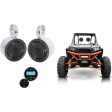 (2) Rockville 5.25  Tower Speakers+Bluetooth Receiver Polaris RZR ATV UTV CART For Cheap