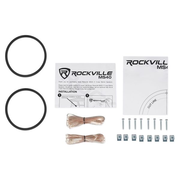 4 Rockville White 4  Tower Speakers+Hifonics Amp+Bluetooth For ATV UTV Cart Hot on Sale