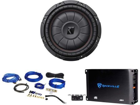 Kicker 43CVT102 COMPVT 10  800w Slim Shallow Subwoofer+Mono Amplifier+Amp Kit Online