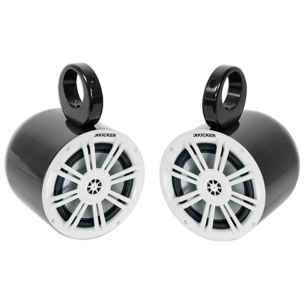 Pair Kicker 41KM604W 6.5  KM- Series 150 Watt Marine Wakeboard Tower Speakers Online Sale