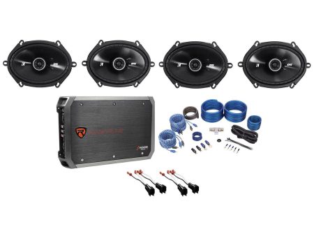 Kicker 6x8  Factory Speaker Replacement Kit+4-Ch Amp For 2007 Ford Mustang Supply