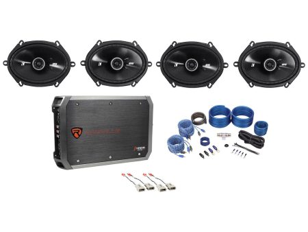 Kicker 6x8  Factory Speaker Replacement Kit+ 4-Ch Amp For 1997-1998 Ford F-150 Online Sale