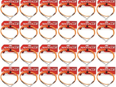 24 Rockville RCGT3.0O 3   1 4  TS to 1 4   TS Guitar Instrument Cable For Cheap