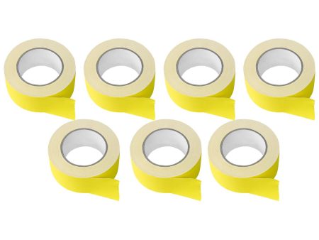 (7) Rolls Rockville Pro Audio Stage Wire ROCK GAFF Yellow Gaffers Tape 2 x100 Ft For Sale