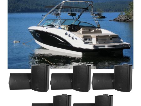 (10) Rockville HP5S-8 Black 5.25  Marine Box Swivel Speakers For Boats Online now