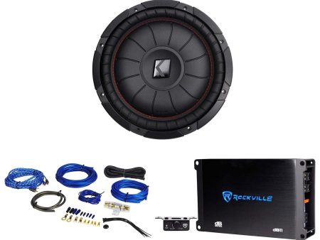 Kicker 43CVT122 COMPVT 12  800w Slim Shallow Subwoofer+Mono Amplifier+Amp Kit Cheap