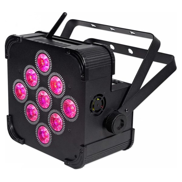 (8) Rockville BEST PAR 60 Rechargeable Wash Lights w Wireless DMX Controller For Sale