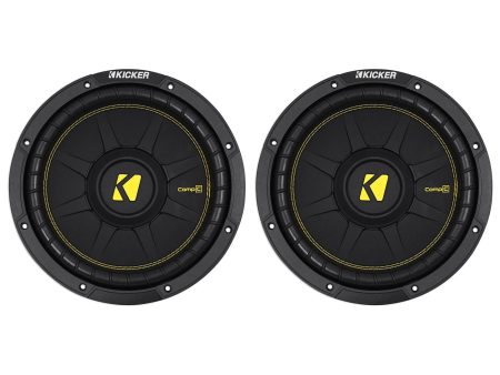 2) KICKER 44CWCD104 CompC 10  1000w Dual 4-Ohm Car Audio Subwoofers Subs CWCD104 For Cheap