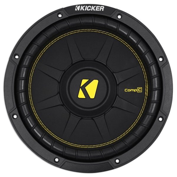 2) KICKER 44CWCD104 CompC 10  1000w Dual 4-Ohm Car Audio Subwoofers Subs CWCD104 For Cheap