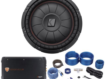 Kicker 43CVT124 COMPVT 800W 12  Car Subwoofer Sub+2-Channel Amplifier+Amp Kit Hot on Sale